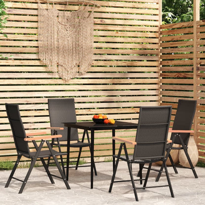 Garden Dining Set Black