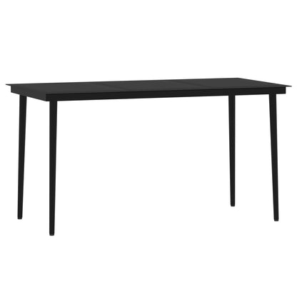 Dining Set Black Powder-coated steel 5 Piece Set Durable