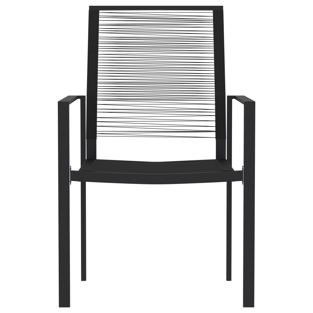 Dining Set Black Powder-coated steel Large Durable Dining Set