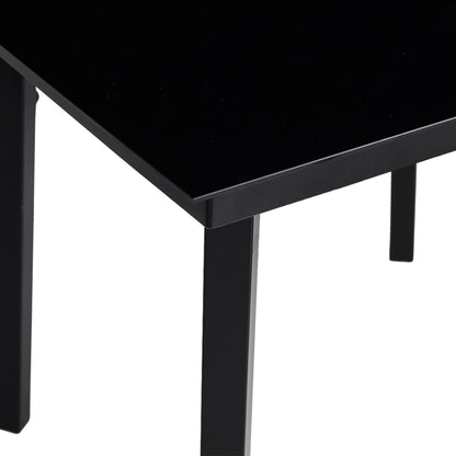 Garden Dining Set Black Powder-Coated Steel Standard Durable