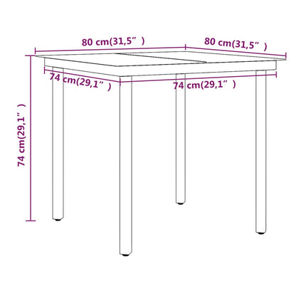 Garden Dining Set Grey and Black