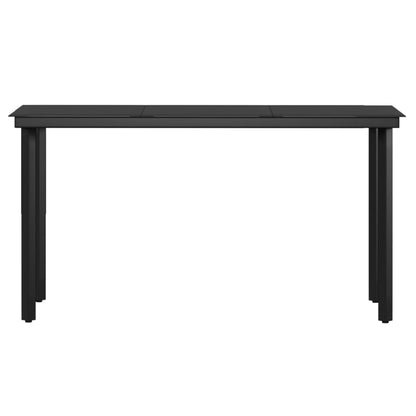 Garden Dining Set Grey and Black