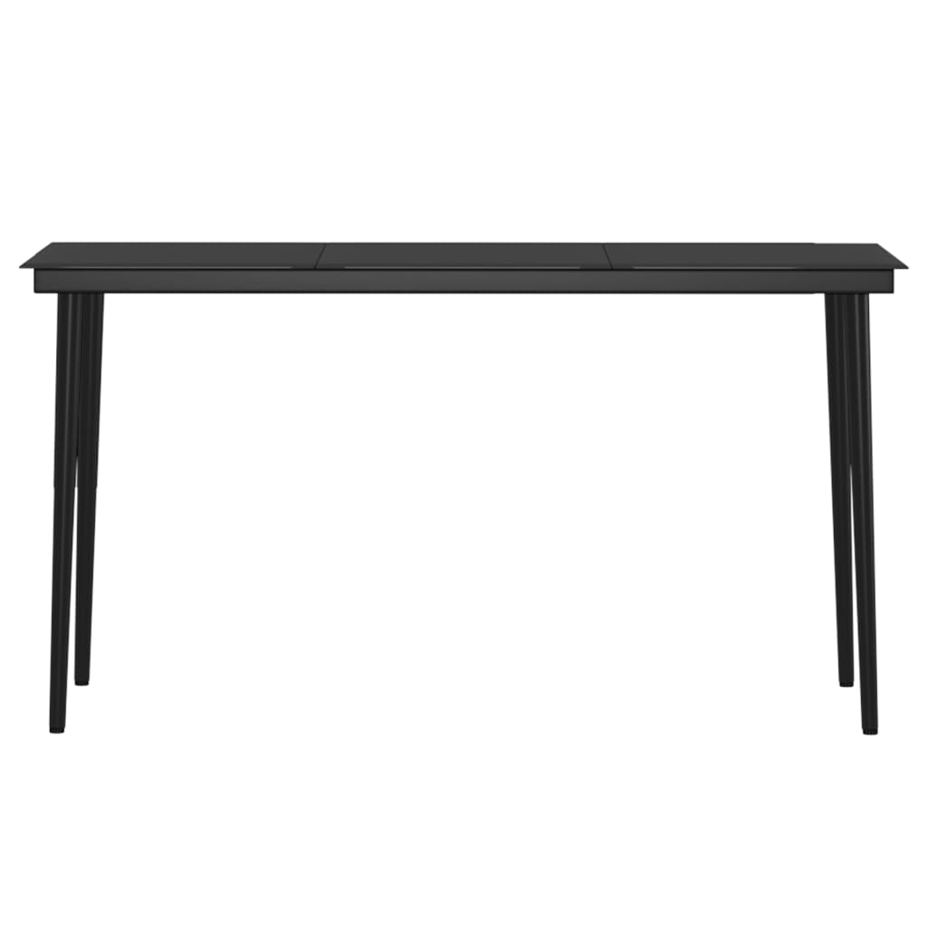 Garden Dining Set Grey and Black