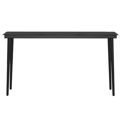 Garden Dining Set Grey and Black
