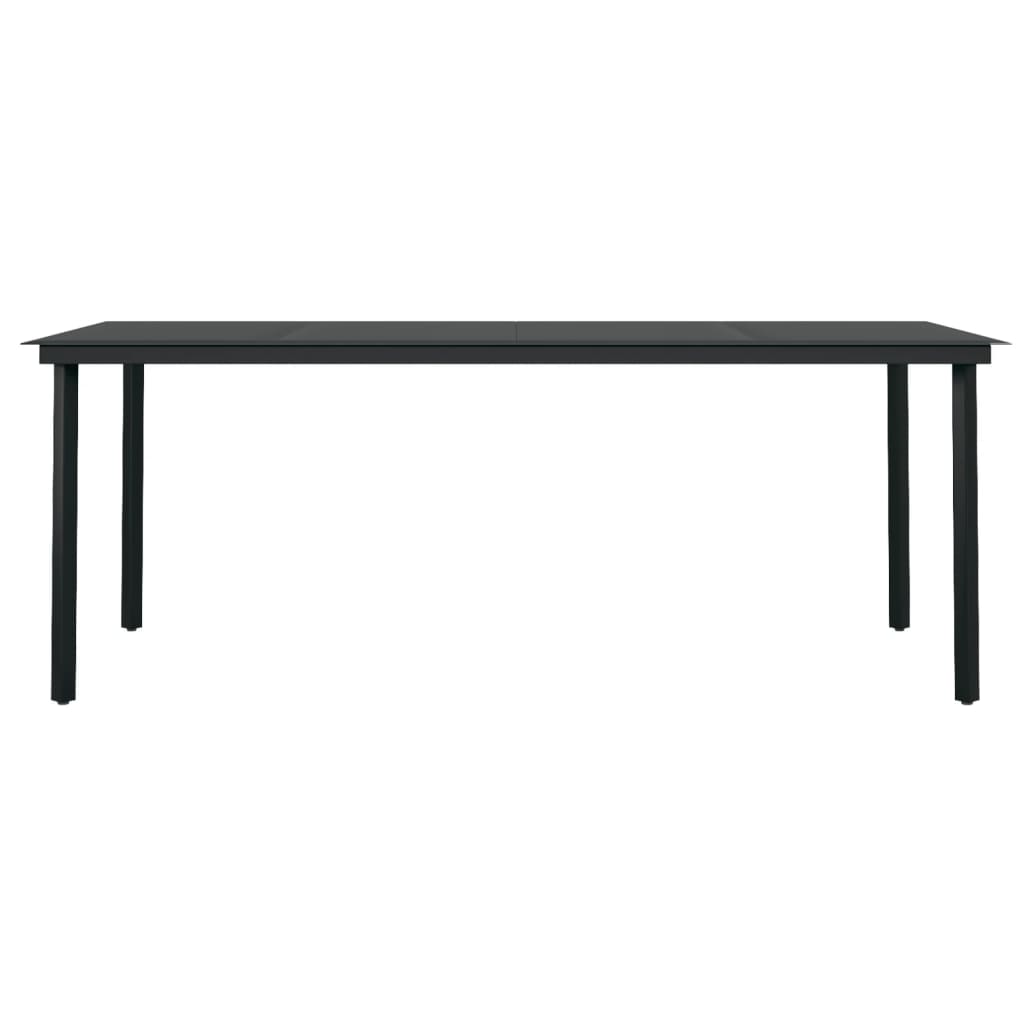 Garden Dining Set Black