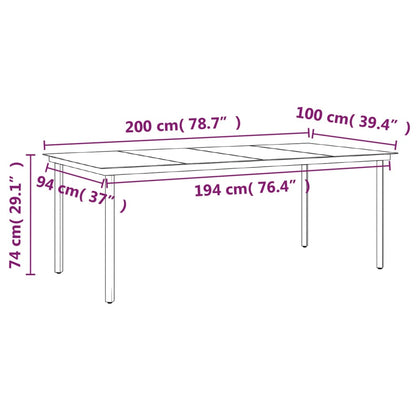 Garden Dining Set Black