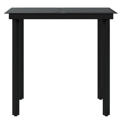 Garden Dining Set Grey and Black