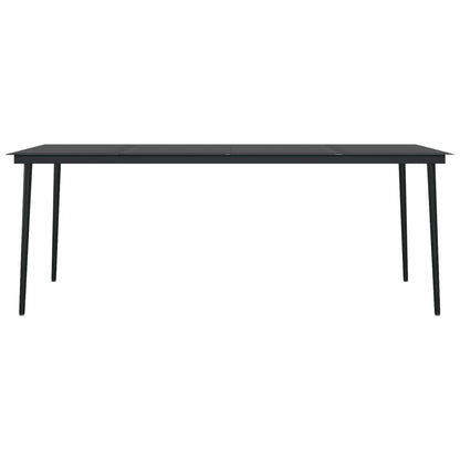 Garden Dining Set Grey and Black