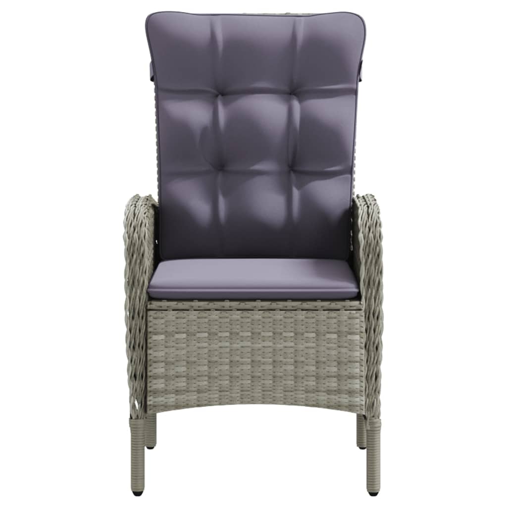 Garden Dining Set Grey and Black
