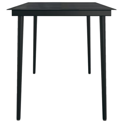 Garden Dining Set Grey and black