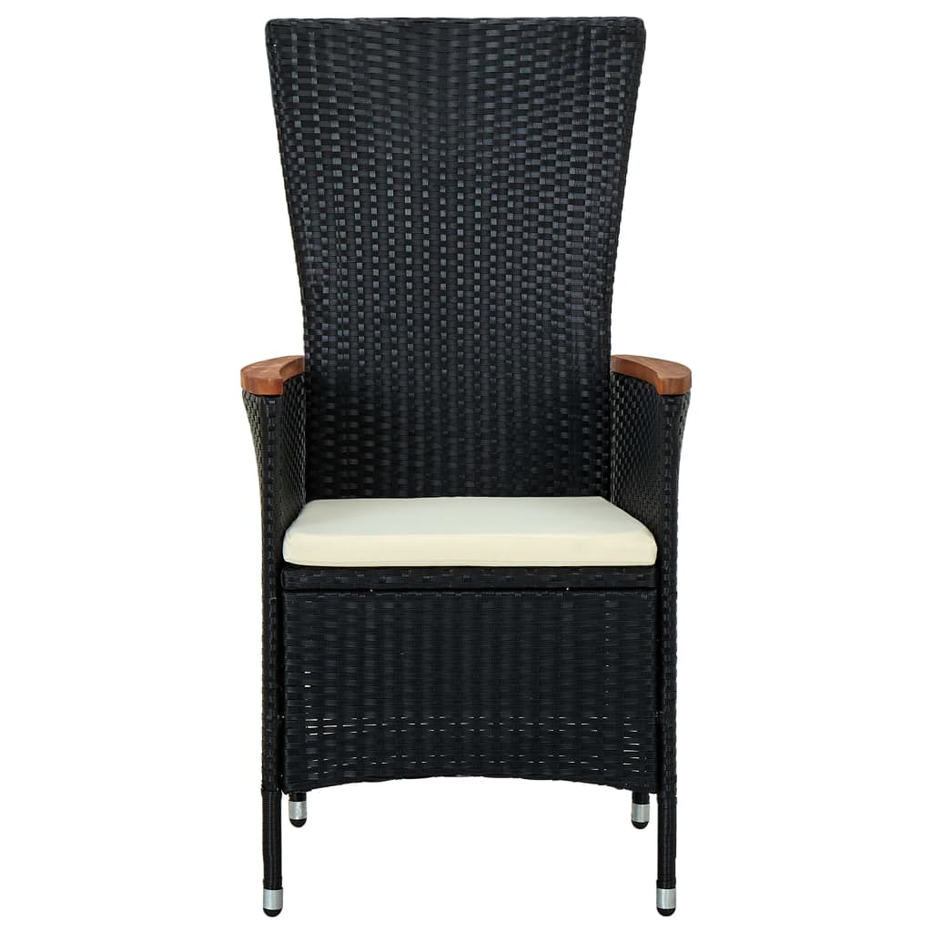 Garden Dining Set Black