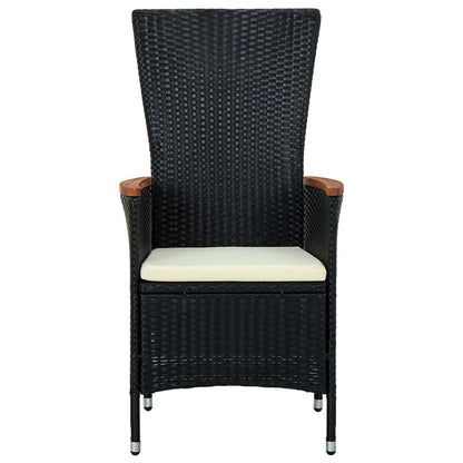 Garden Dining Set Black