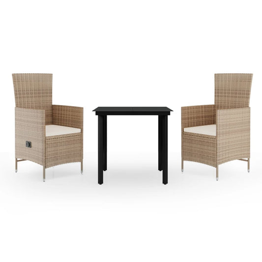 Garden Dining Set Beige