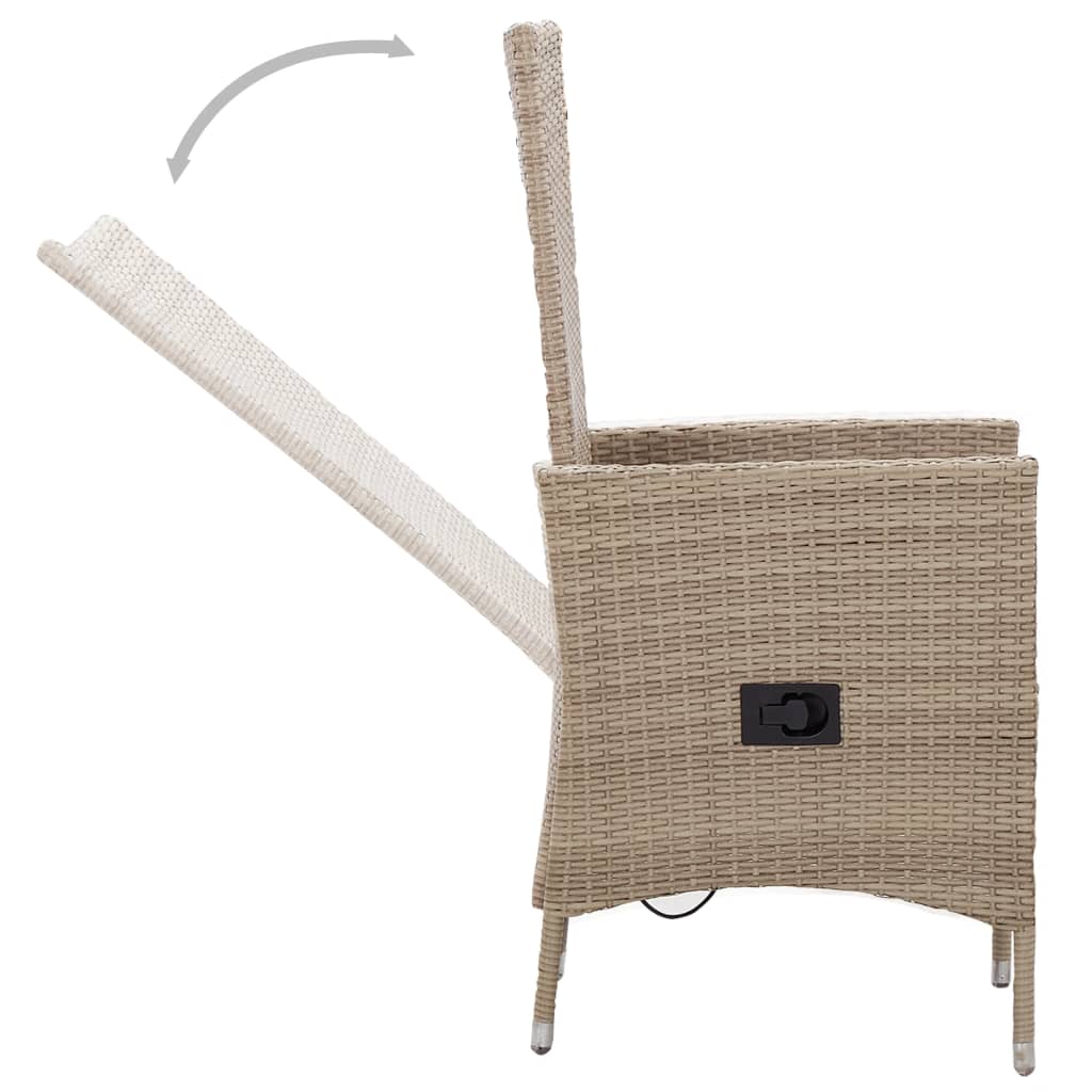 Garden Dining Set Beige