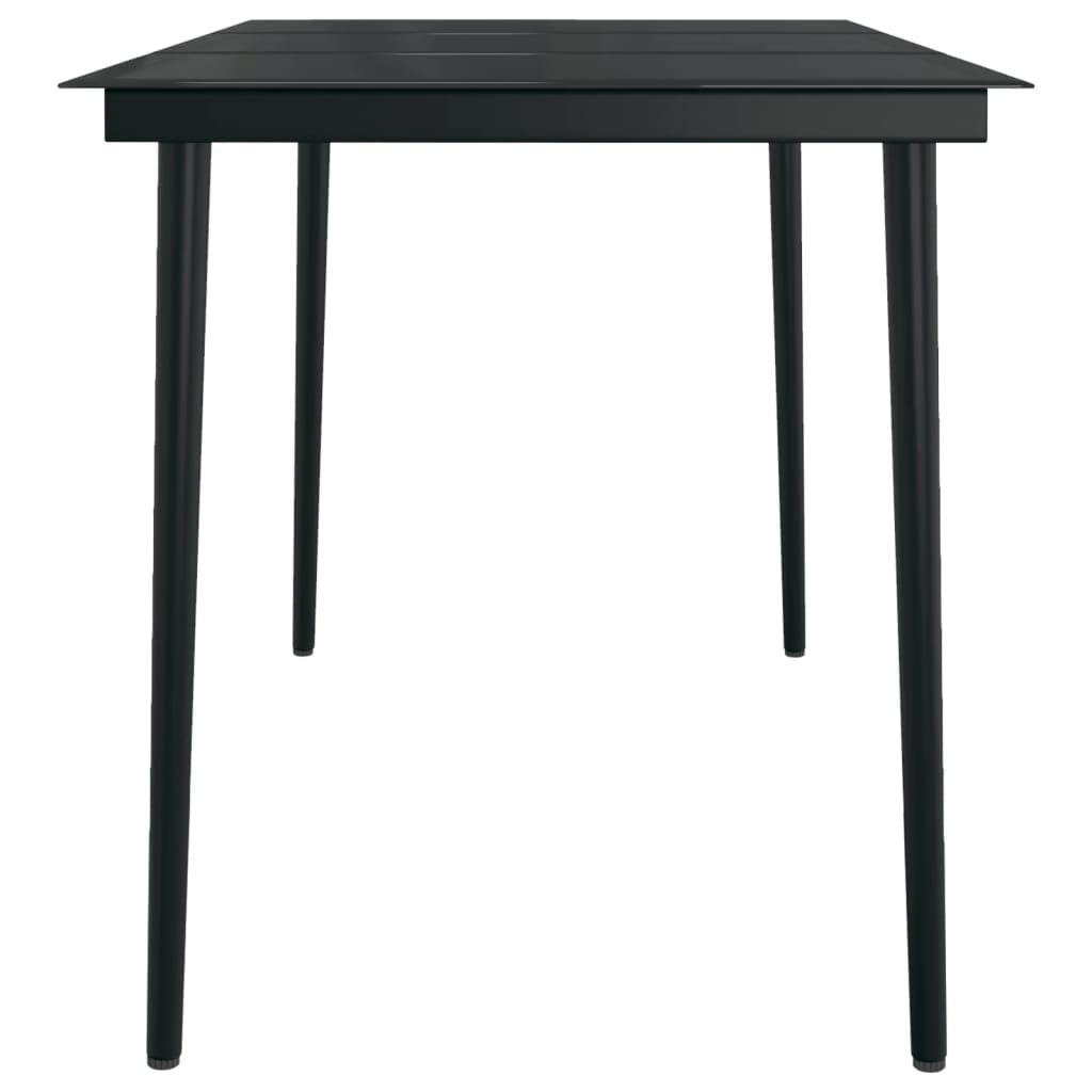 Garden Dining Set Black, Cream White