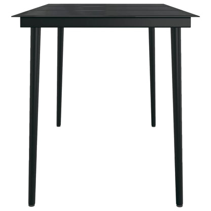Garden Dining Set Black, Cream White