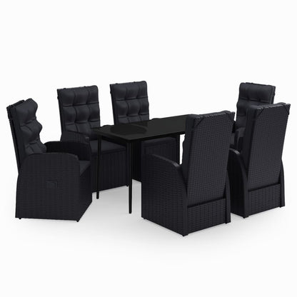 Garden Dining Set Black