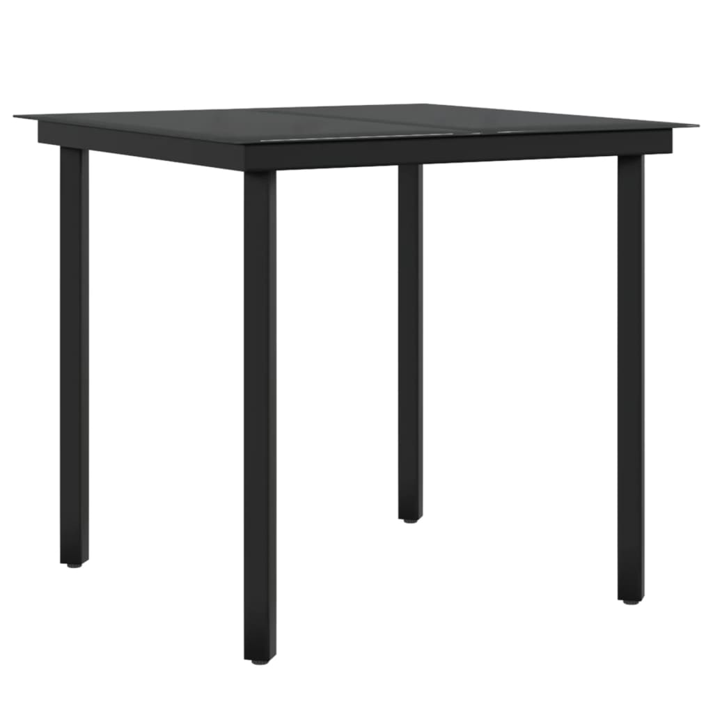 Garden Dining Set Black, Dark Gray