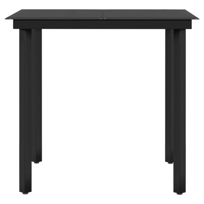 Garden Dining Set Black, Dark Gray