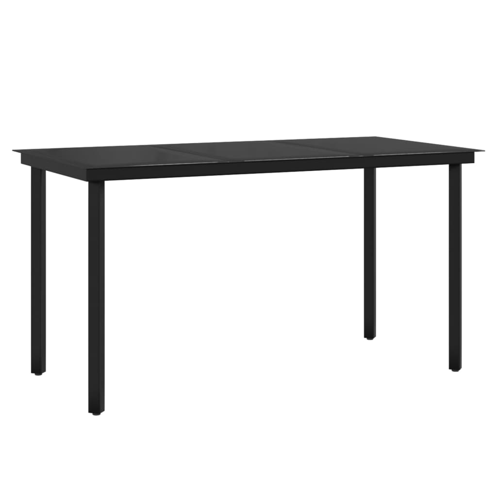 Garden Dining Set Black, Dark Grey