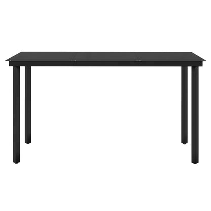 Garden Dining Set Black, Dark Grey