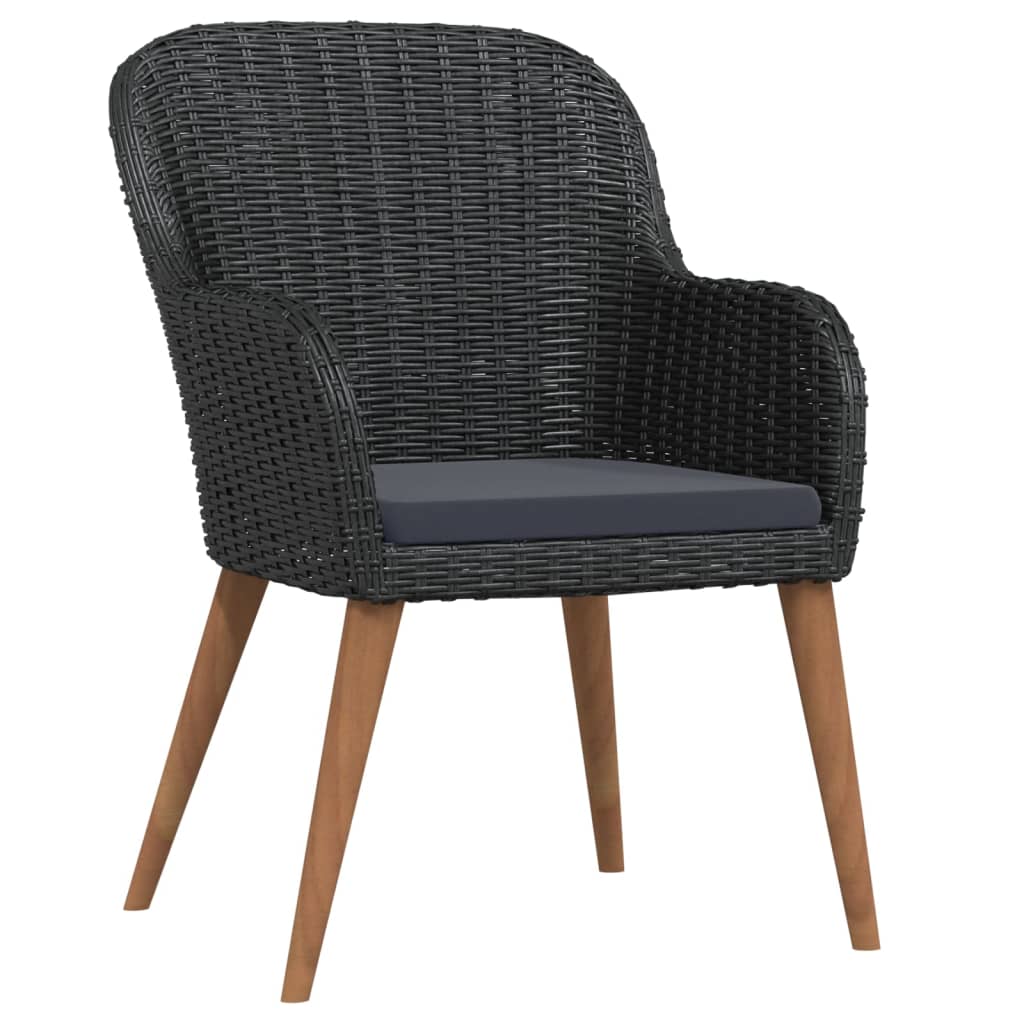Garden Dining Set Black
