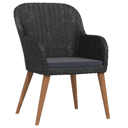 Garden Dining Set Black