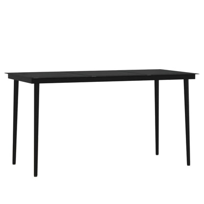 Garden Dining Set Black