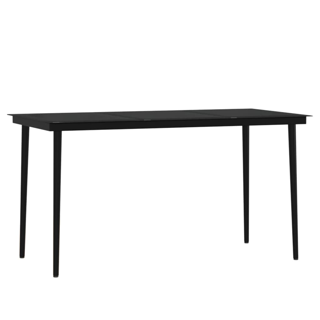 Garden Dining Set Black