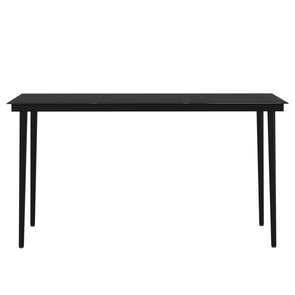 Garden Dining Set Black