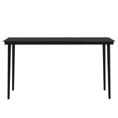 Garden Dining Set Black
