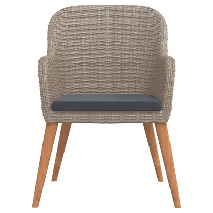 Garden Dining Set Brown