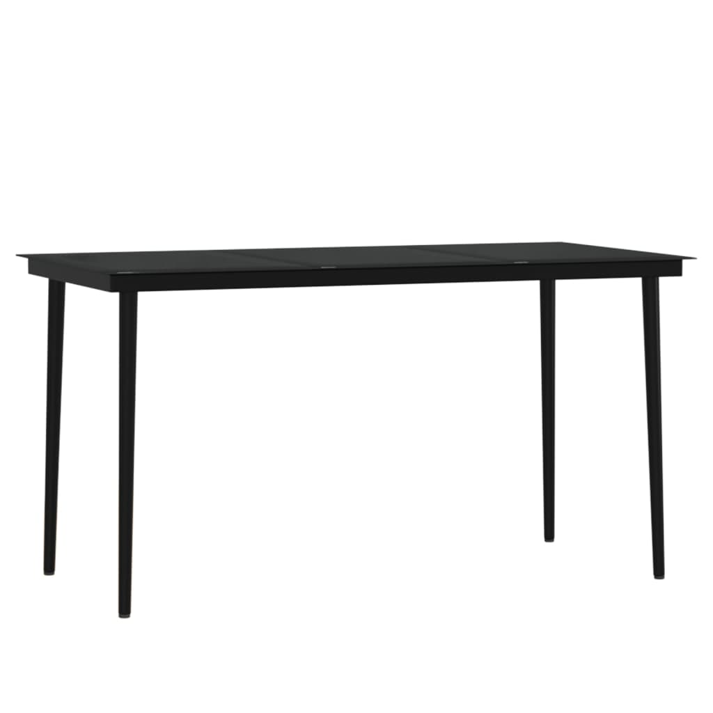 Garden Dining Set Brown and Black