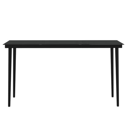 Garden Dining Set Brown and Black