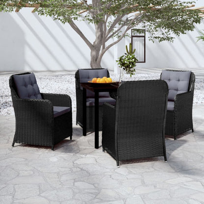 Garden Dining Set Black