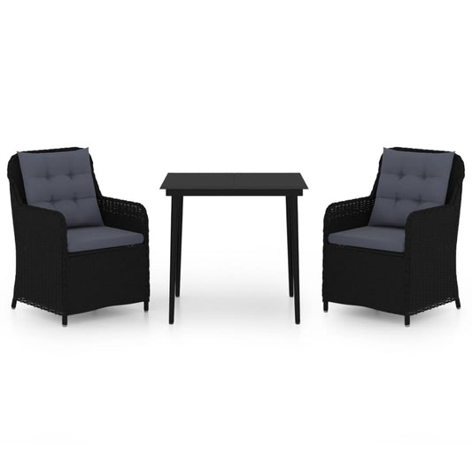 Garden Dining Set Black