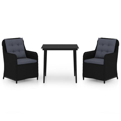 Garden Dining Set Black