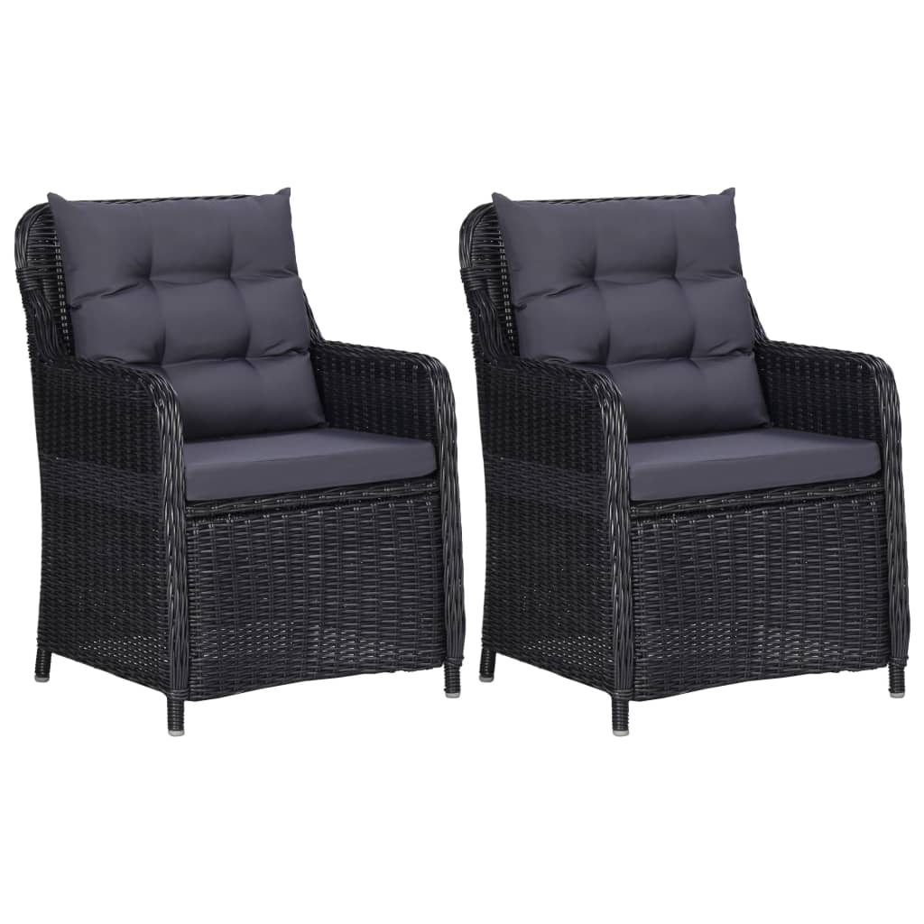 Garden Dining Set Black