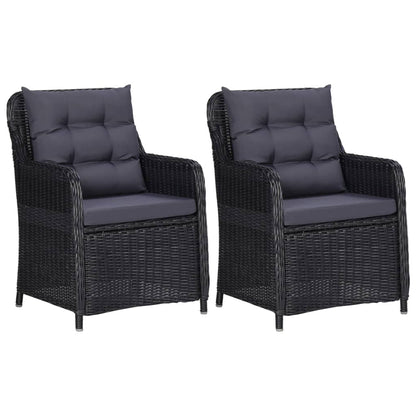 Garden Dining Set Black