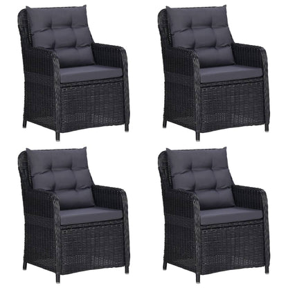 Garden Dining Set Black