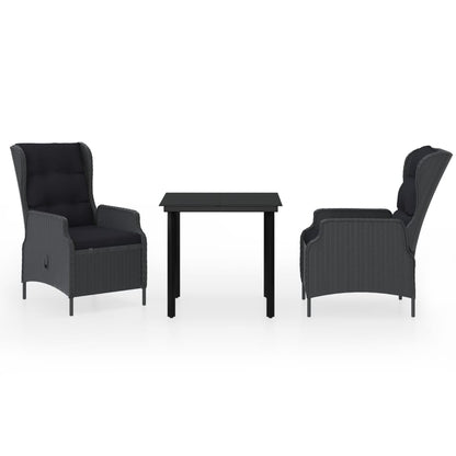 Garden Dining Set Dark Grey Powder-coated steel Medium