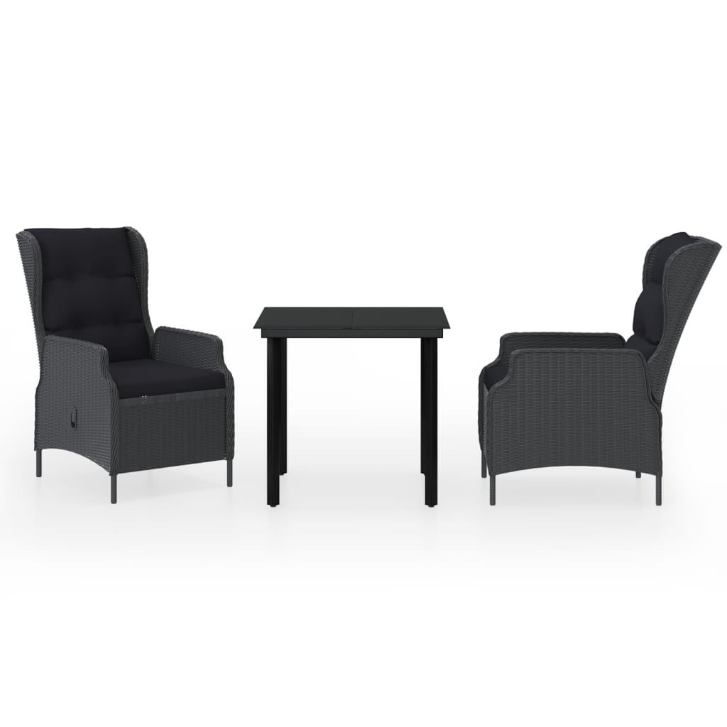 Garden Dining Set Dark Grey Powder-coated steel Medium