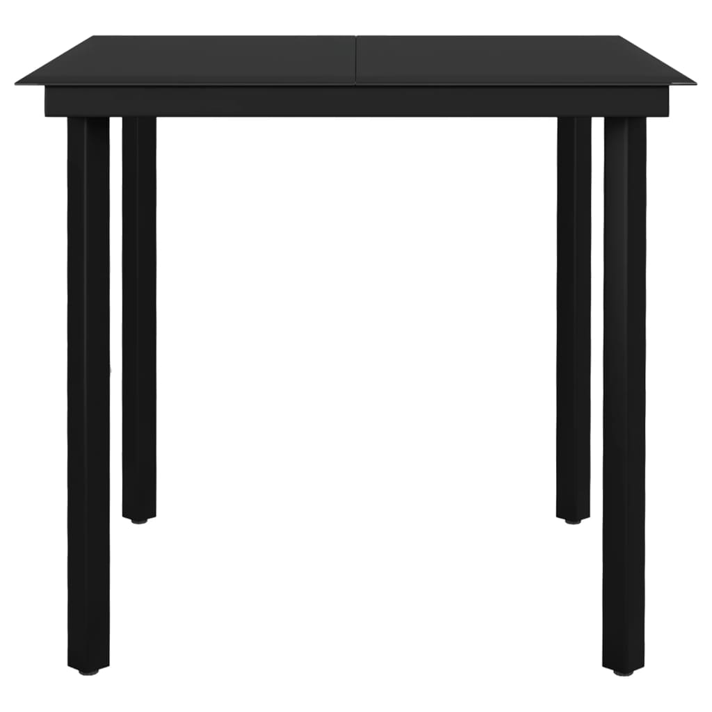 Garden Dining Set Dark Grey Powder-coated steel Medium