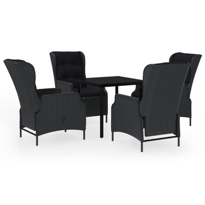 Garden Dining Set Dark Grey, Black
