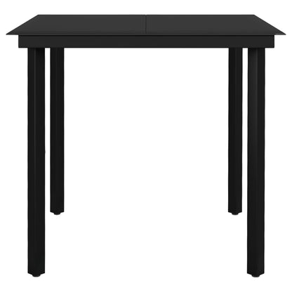 Garden Dining Set Light Gray, Black