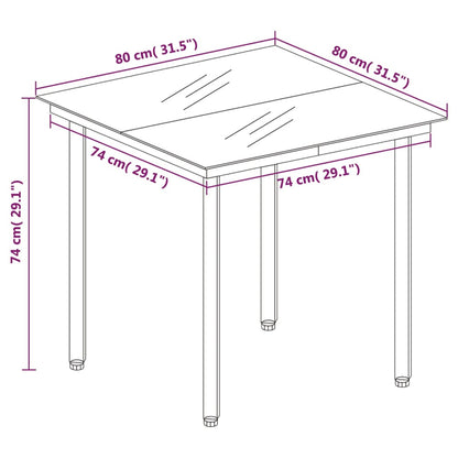 Garden Dining Set Light Gray, Black