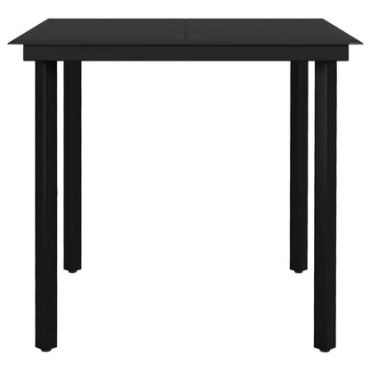 Garden Dining Set Light Grey, Black