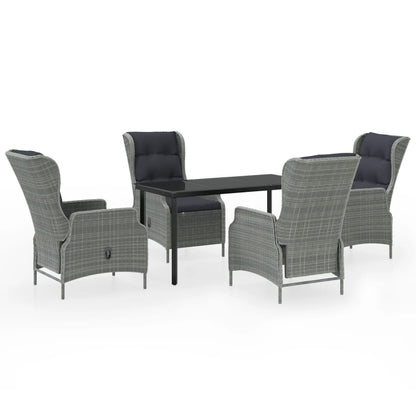 Garden Dining Set Light Grey