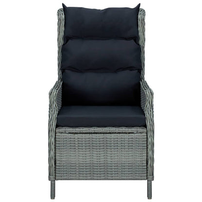 Garden Dining Set Light Grey, Black
