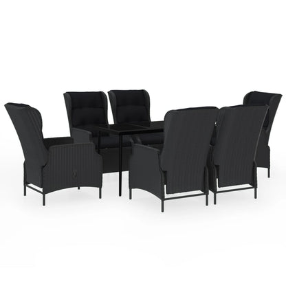 Garden Dining Set Dark Grey, Black